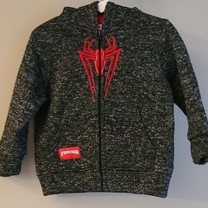 Spiderman embroidered zip up hoodie